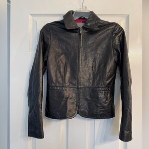 Ann Taylor Petite Black Leather Jacket